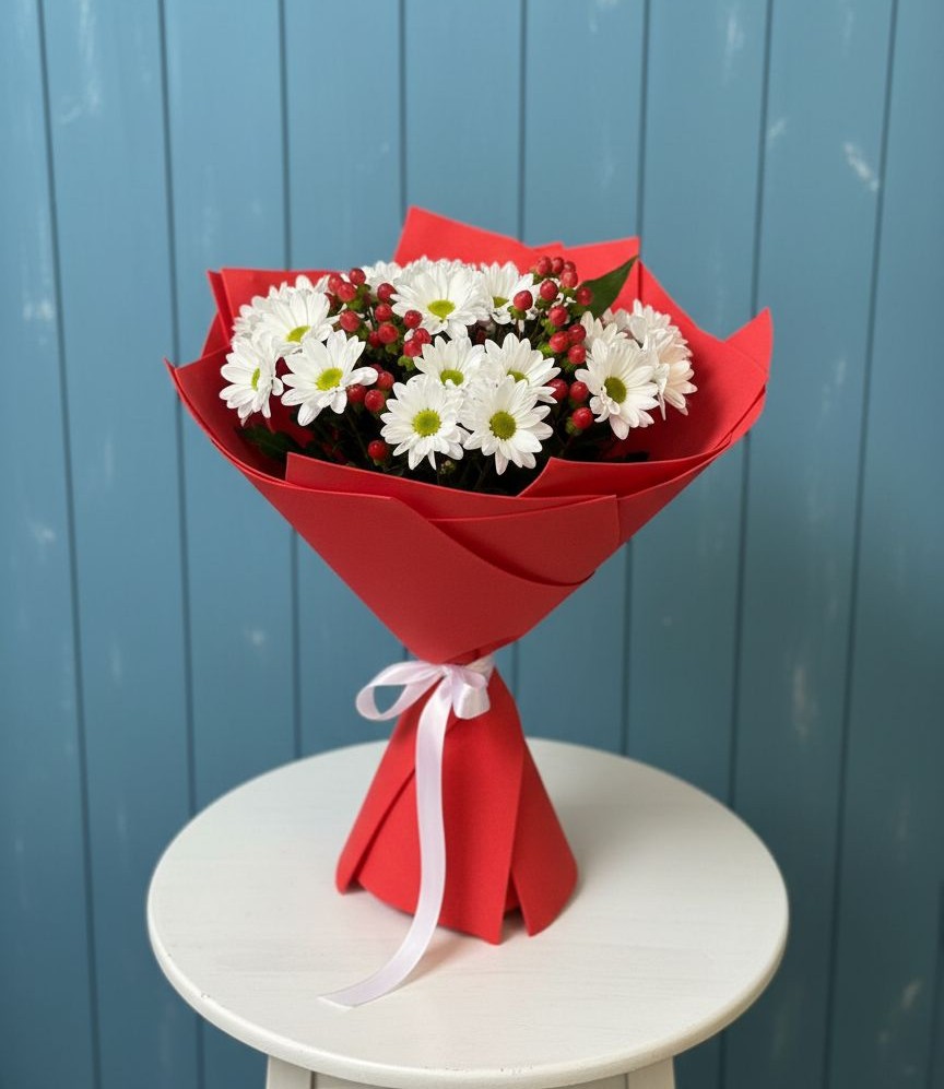 Букет цветов из: Хризантемы в Листвянке