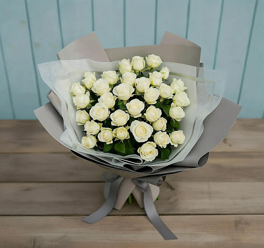 Букет Белоснежная нежность в Листвянке