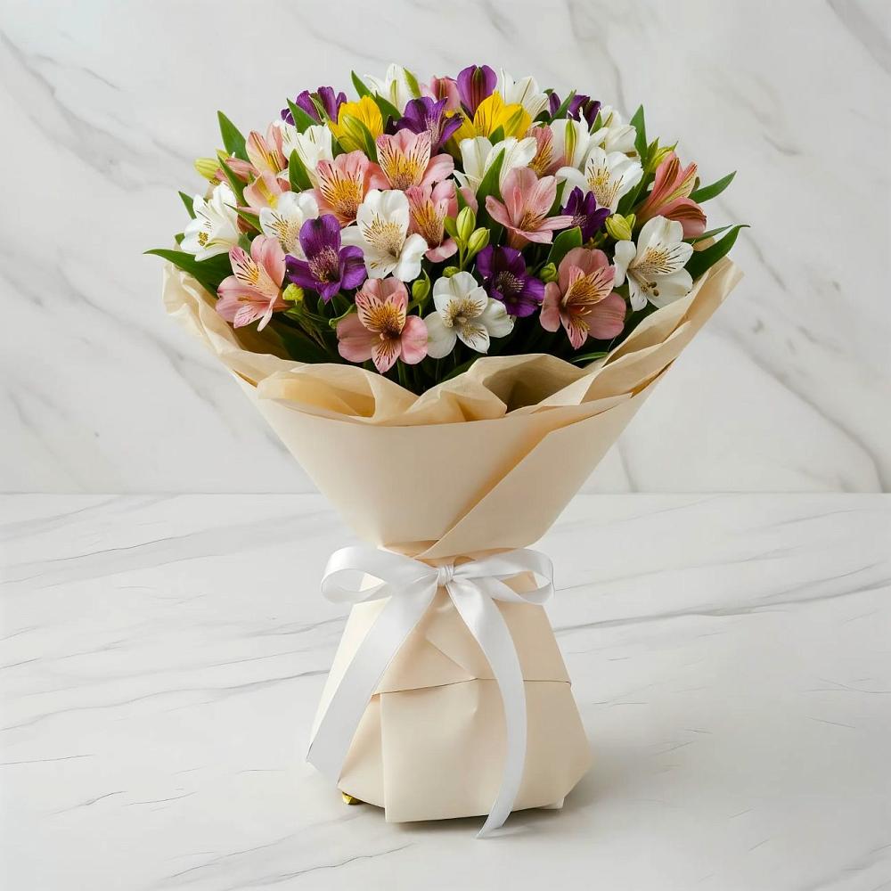 Букет цветов из: Альстромерии в Листвянке