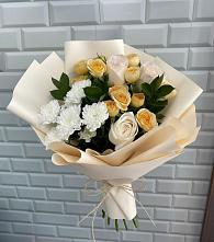 Букет цветов из:  Розы и Хризантемы #REPLACE_PRED# Листвянке