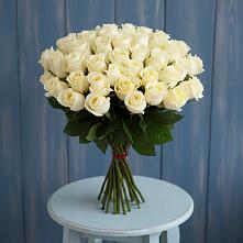 Букет 51 Белая роза Эдлесс Лав в Листвянке