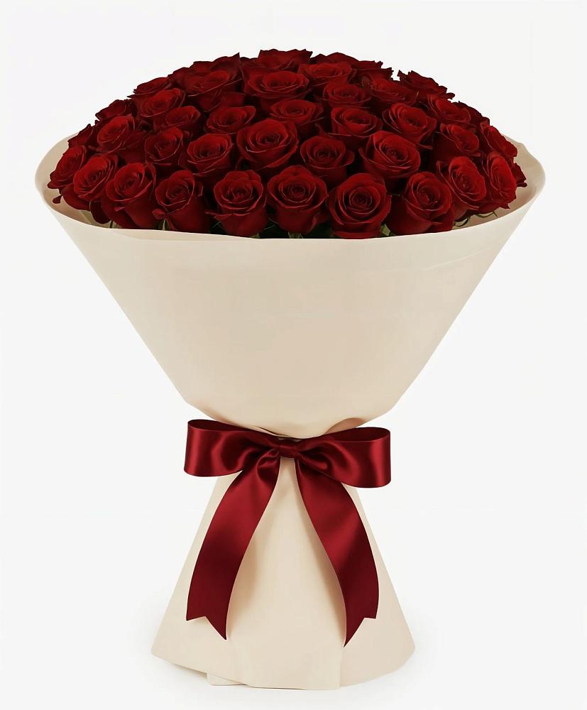 Букет 101 Бордовая роза Блэк Бакарра в Листвянке