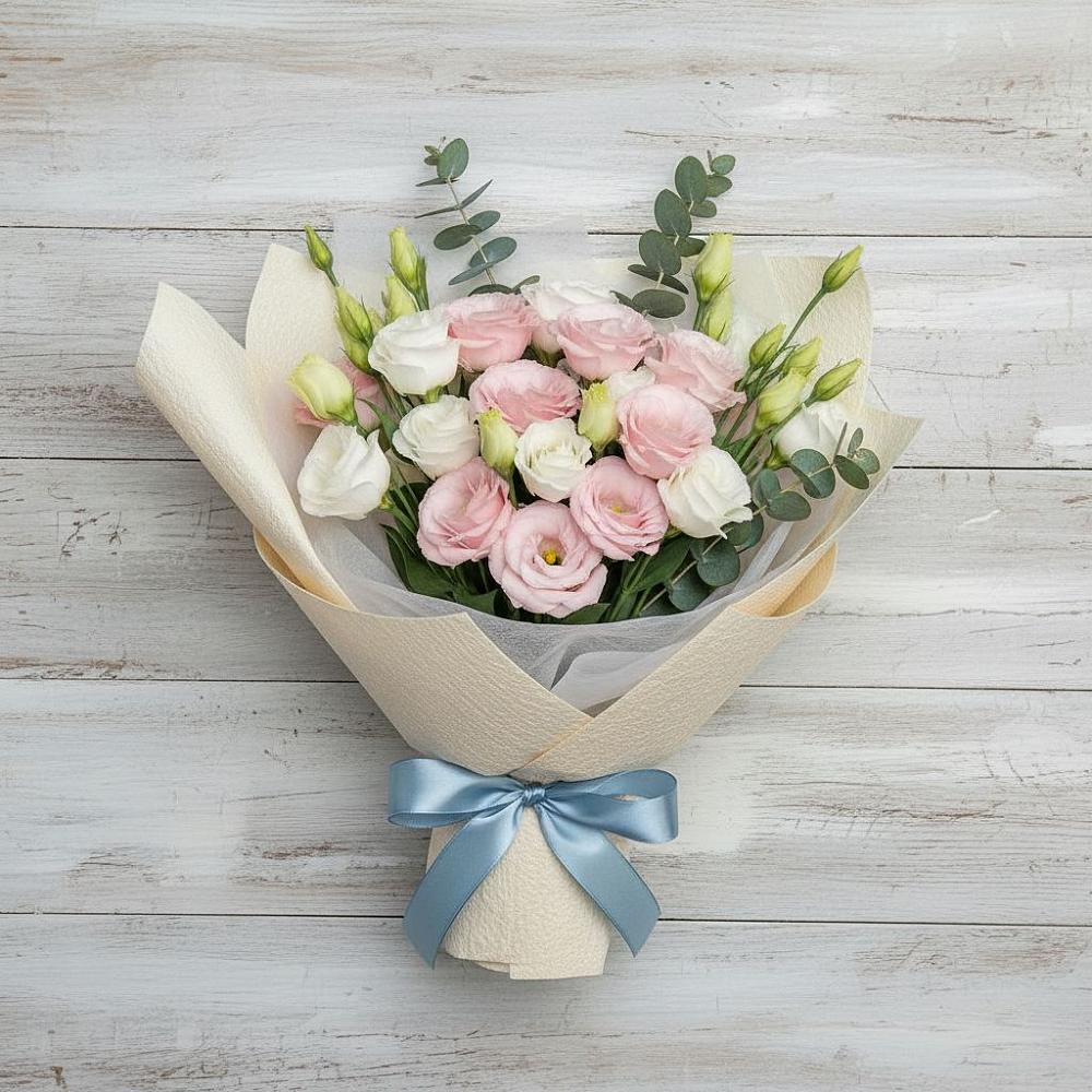 Букет цветов из: Лизиантусы в Листвянке